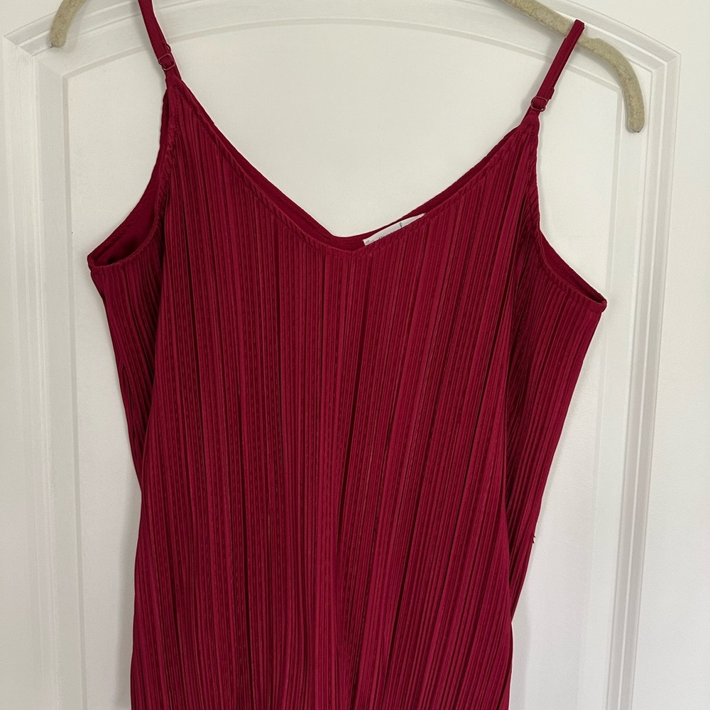 Grace & Lace Berry Pleated Camisole Top